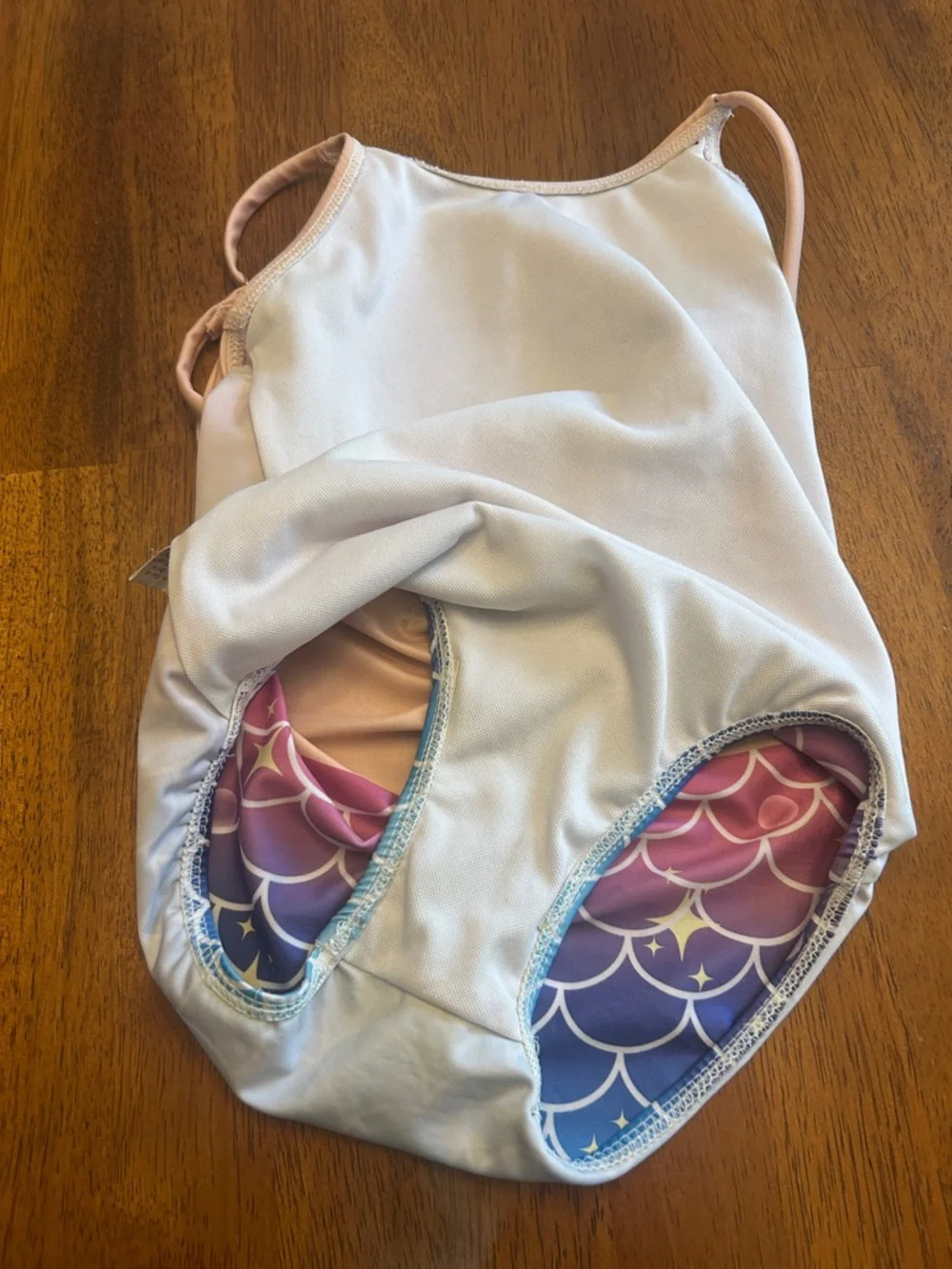 Mermaid One-Piece Swimsuit Girls Size Small Pink, Purple & Blue Scales
